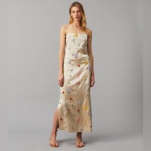 Tory Burch embroidered slip dress size 4